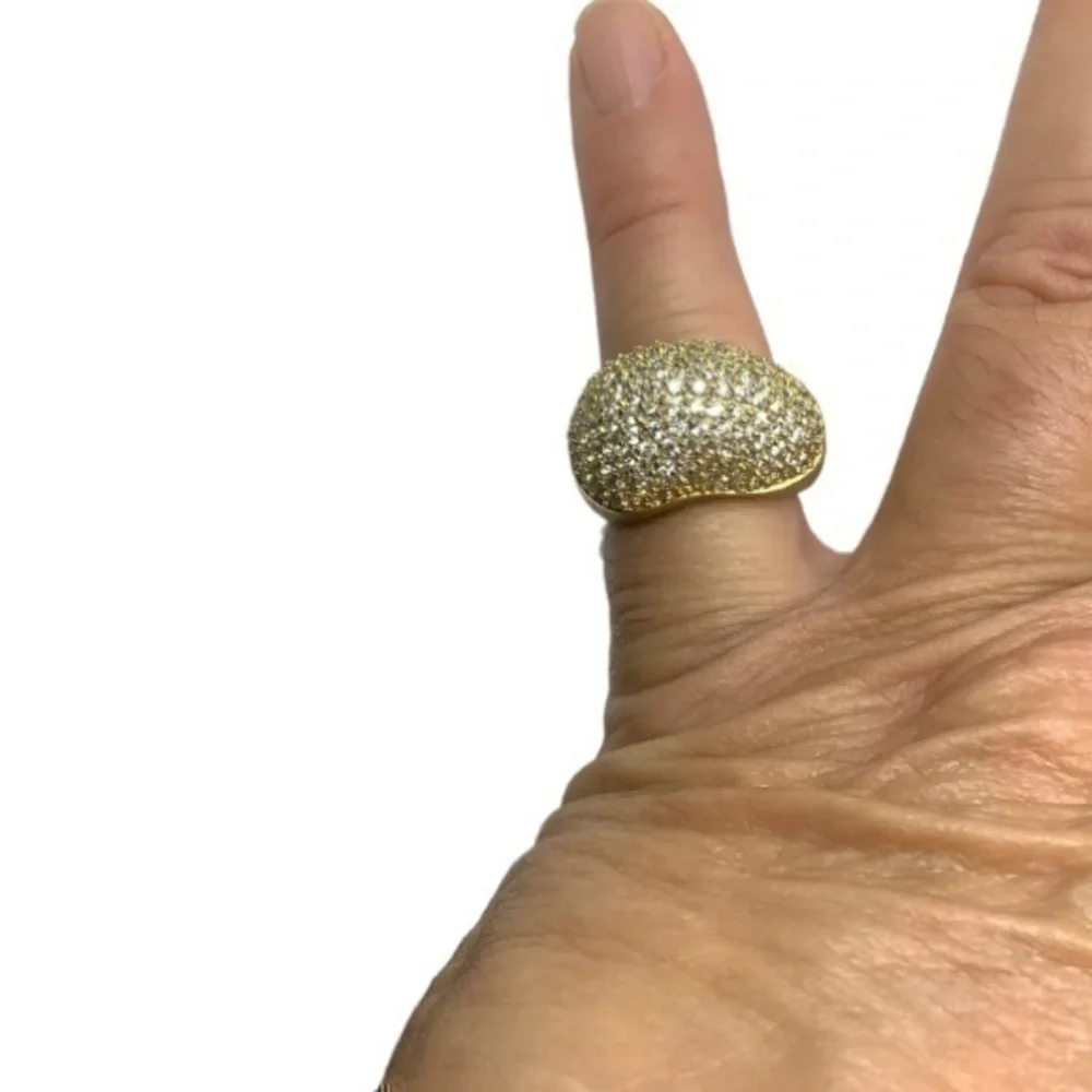 Gold over sterling silver CZ ring
